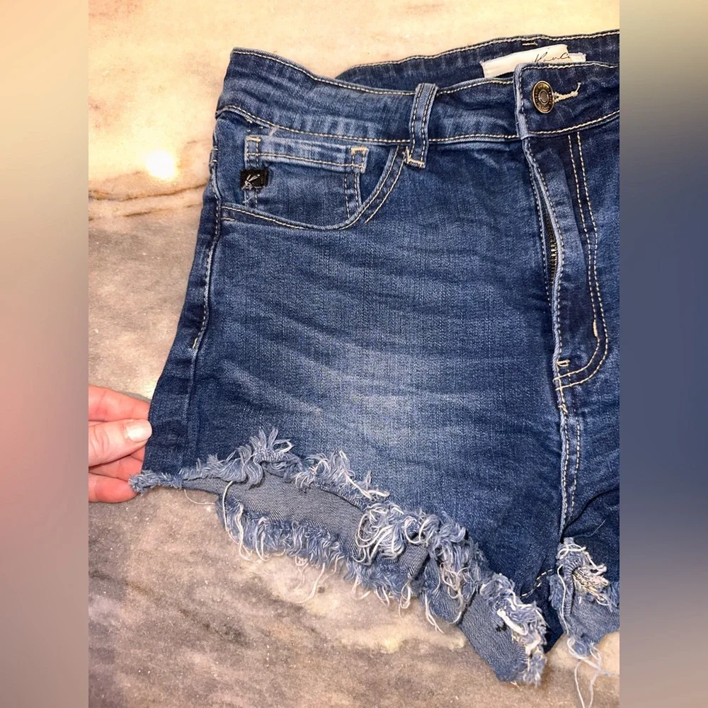 EUC Kancan Distressed Cutoff Denim Blue Women's‎ Shorts Size 9/28